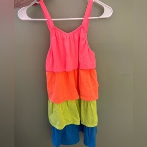 Hatley Little Girls Sundress Rainbow Ruffles 12